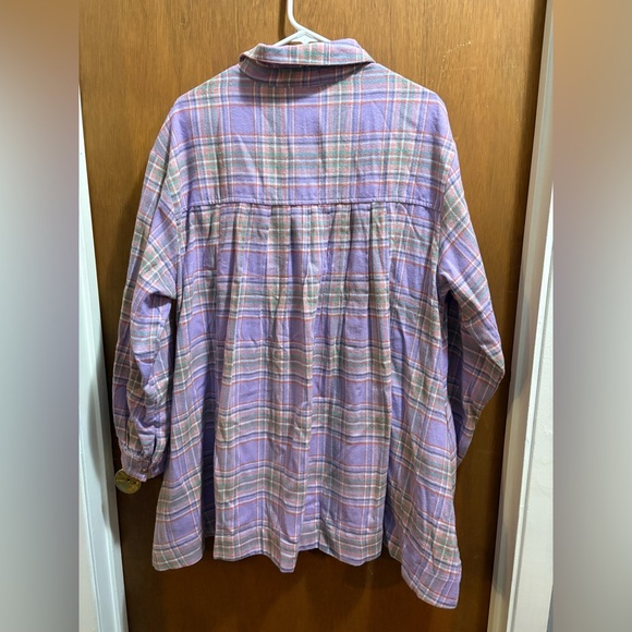 TOFFEE KISSES FLANNEL DRESS IN LAVENDER - Picture 6 of 7